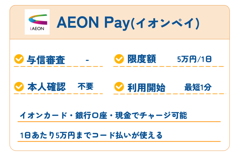 【2026年最新】審査なしで使えるおすすめ後払いアプリ40選|コンビニ・バーチャルカード・チャージ対応 297 AEON Pay