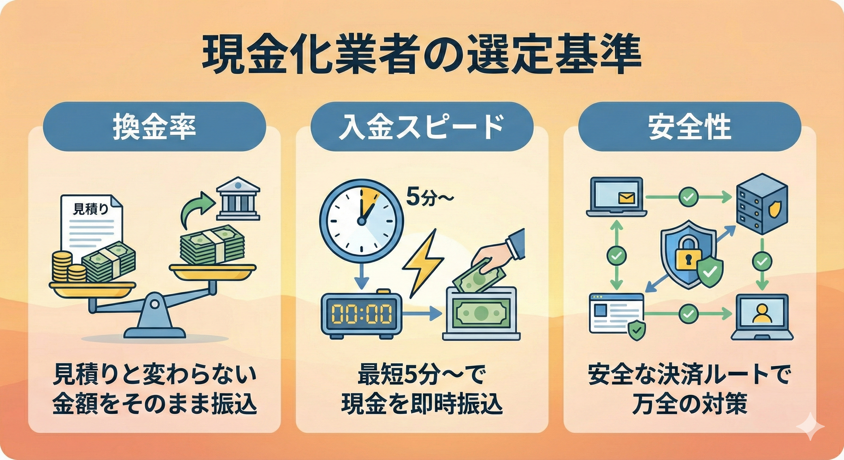 GK_現金化業者の選定基準