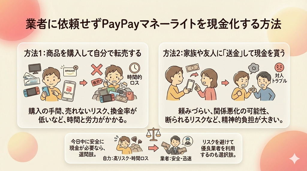 GK_業者に依頼せずPayPayマネーライトを現金化する方法