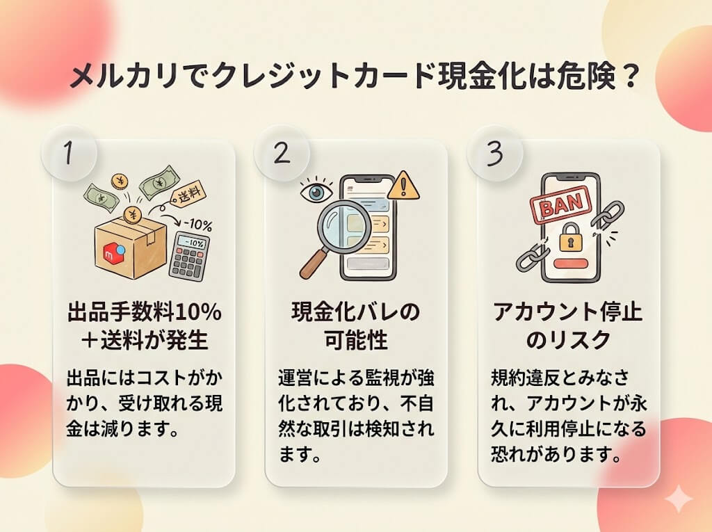 メルカリでクレジットカード現金化する方法|商品選定や優良業者も紹介 120 メルカリ現金化は危険?