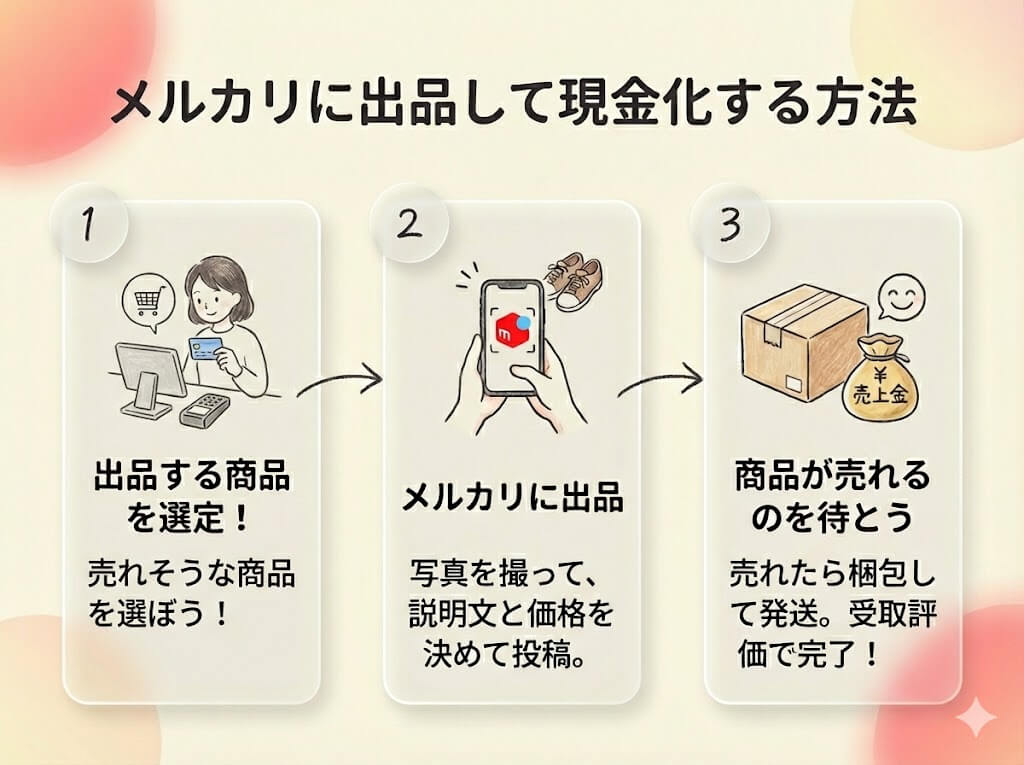 メルカリでクレジットカード現金化する方法|商品選定や優良業者も紹介 119 メルカリ現金化-自分