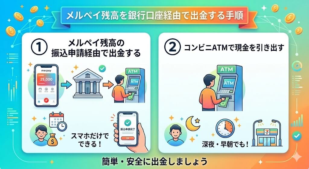 gk-メルペイ残高を銀行口座経由で出金する手順