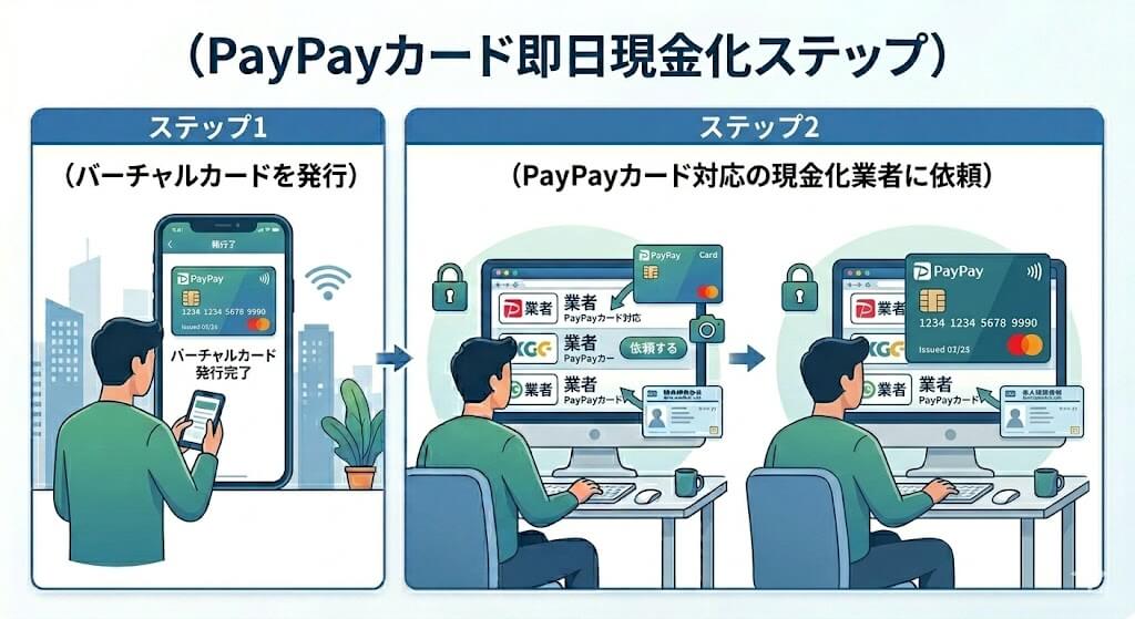gk-PayPayカード現金化ステップ