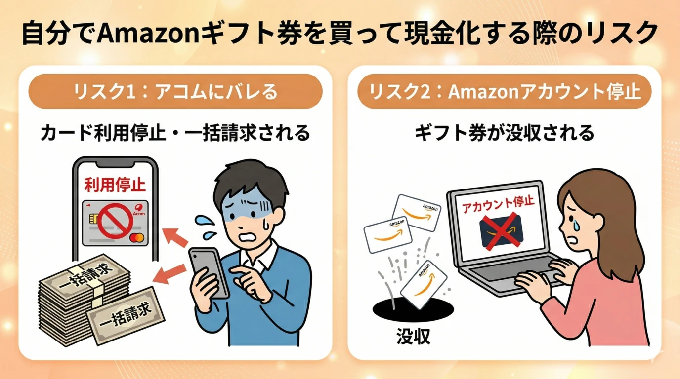 GK-自分でAmazonギフト券を買って現金化する際のリスク