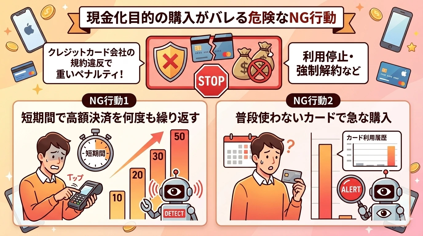 GK-現金化目的の購入がバレる危険なNG行動