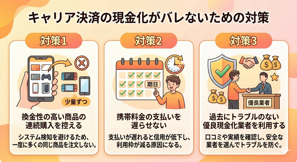 GK_キャリア決済の現金化がバレないための対策