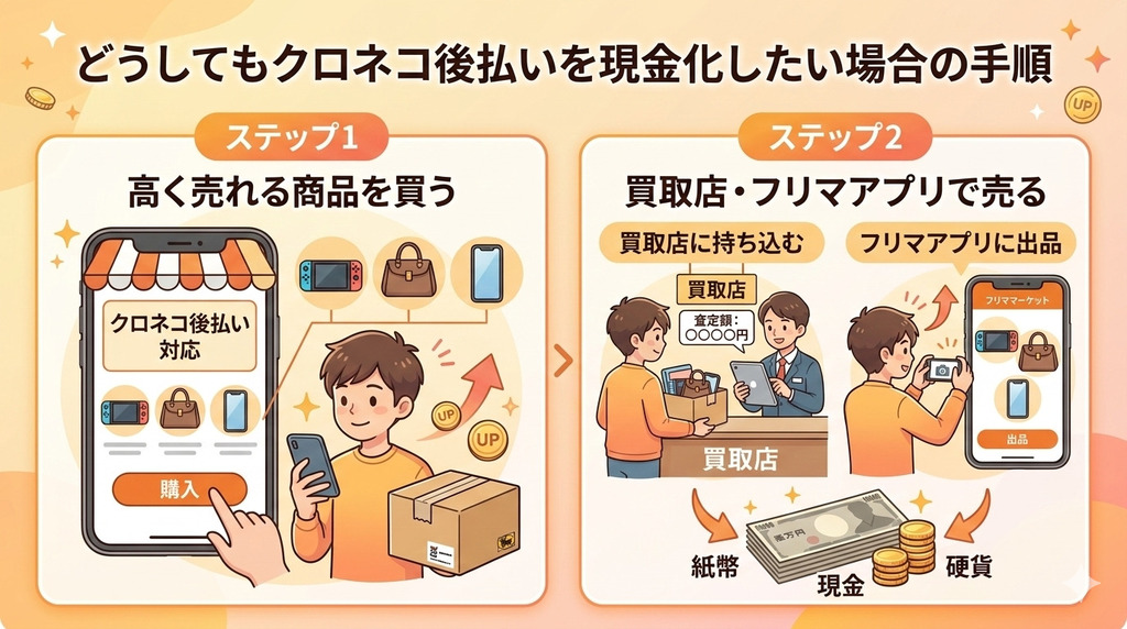 GK_どうしてもクロネコ後払いを現金化したい場合の手順