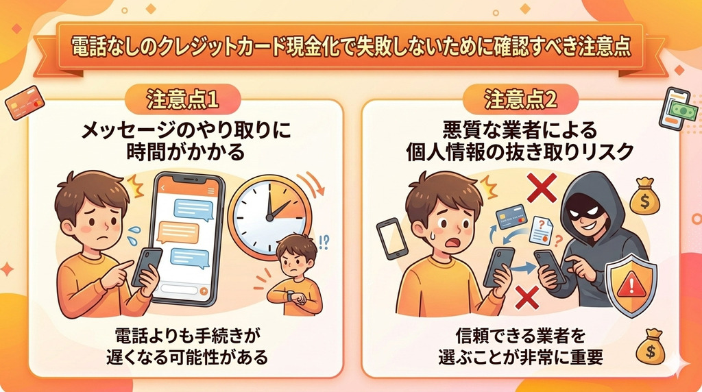 電話なし・在籍確認なしでクレジットカード現金化!即日対応の優良業者2選 84 GK_電話なしのクレジットカード現金化で失敗しないために確認すべき注意点