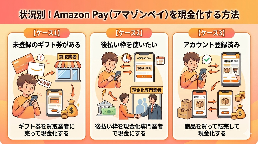 GK_状況別！Amazon Pay（アマゾンペイ）を現金化する方法