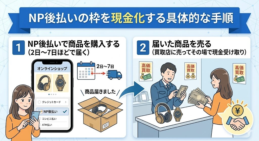 gk-NP後払いの現金化方法